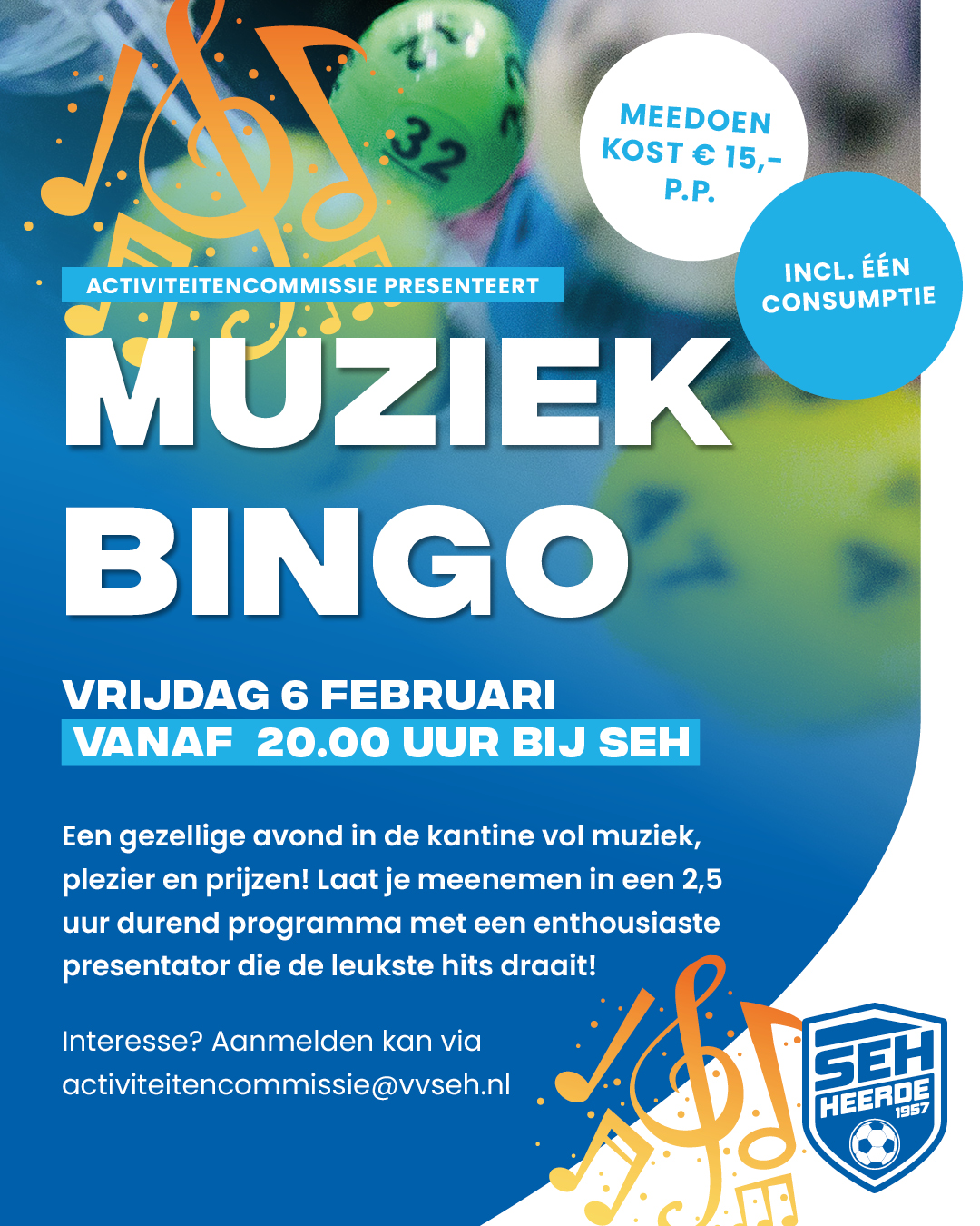 Muziekbingo op 6 februari