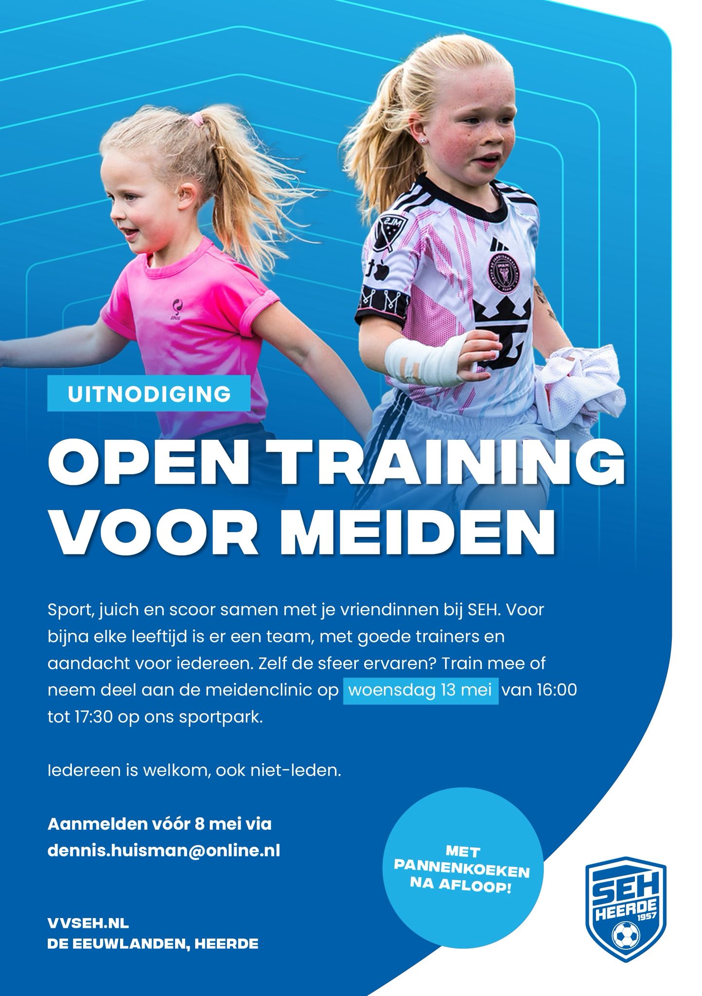 Meld je aan voor de Meidenclinic van SEH!